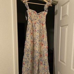 Miss matched size small to medium off the shoulder maxi dress